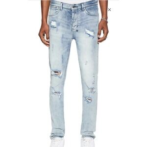 Ksubi Van Winkle 098 Trashed Dreams Stretch Jeans Distressed Embroidered Size 30